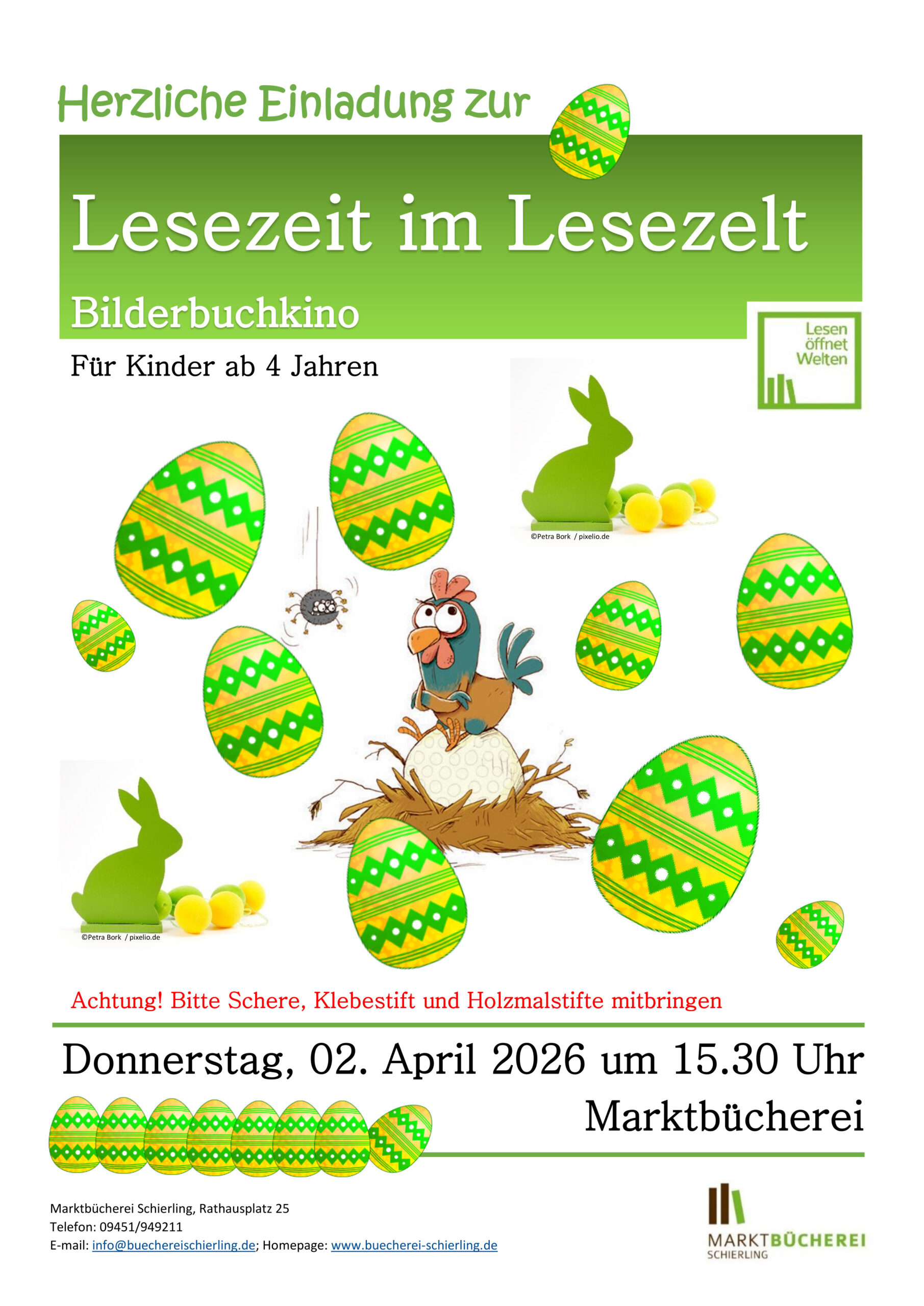 2026 04 02 Lesezelt Plakat Ostern