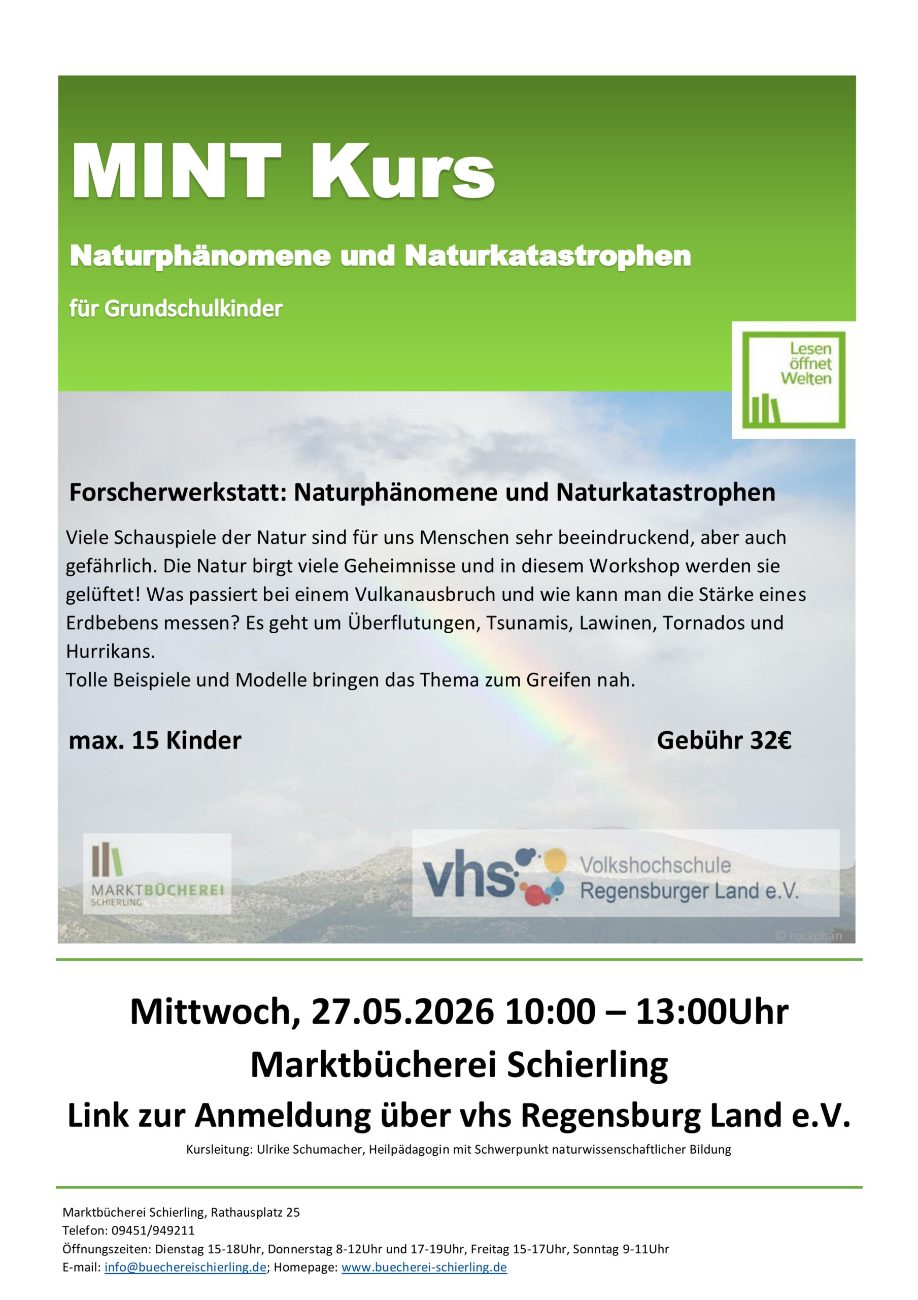 2026 05 27 MINT Kurs mit Link Naturphänomene mit VHS Grundschule